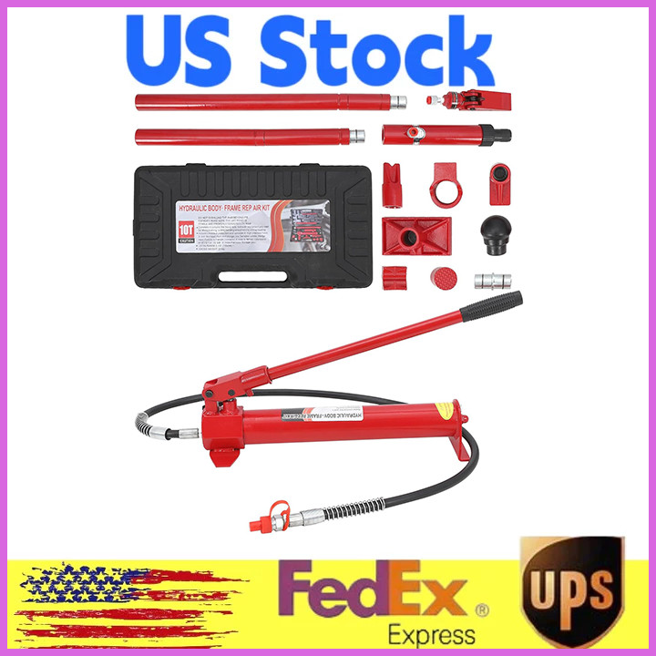 ✨10 Ton Heavy Duty Hydraulic Ram Porta Power Kit,Auto Body Frame Repair Kit,Car