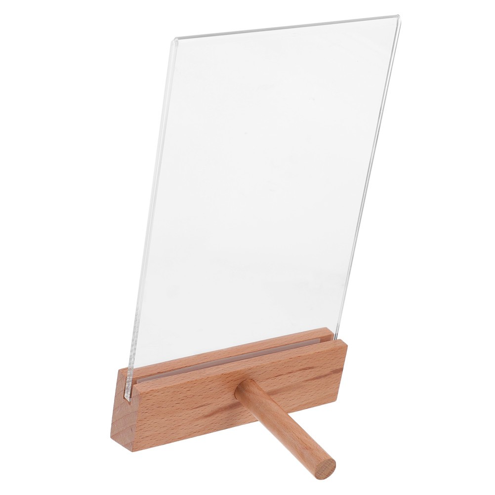 Small Tabletop Sign Holder Wood Picture Stand Display Rack for Certificate