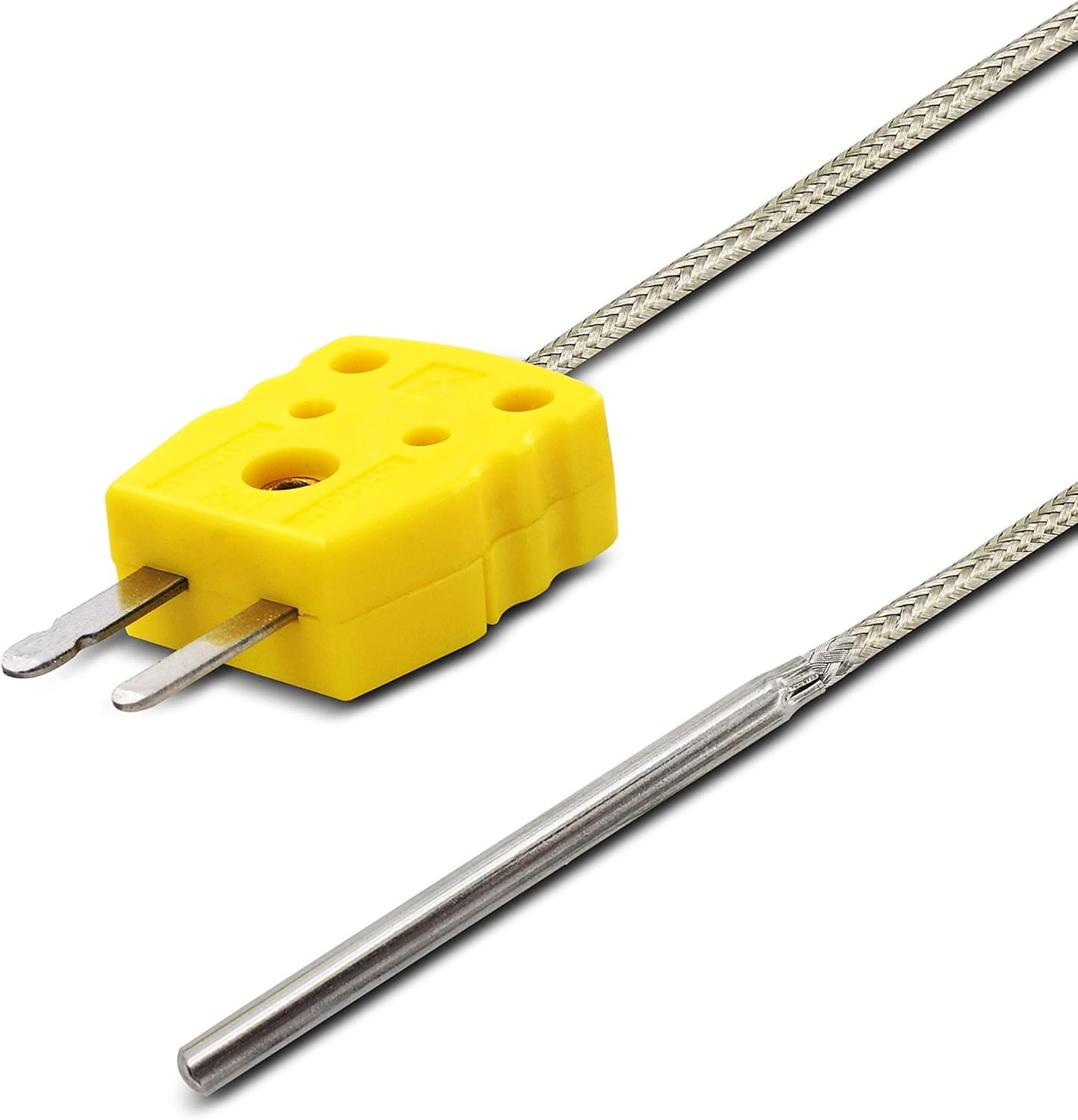 Precision K-Type Sensor Probe 100cm Long - 500°C Metal Head Thermometer