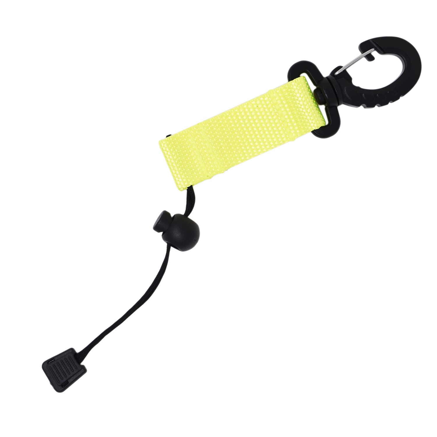Scuba Diving Webbing Octopus Holder w/ Clip, Neon Yellow