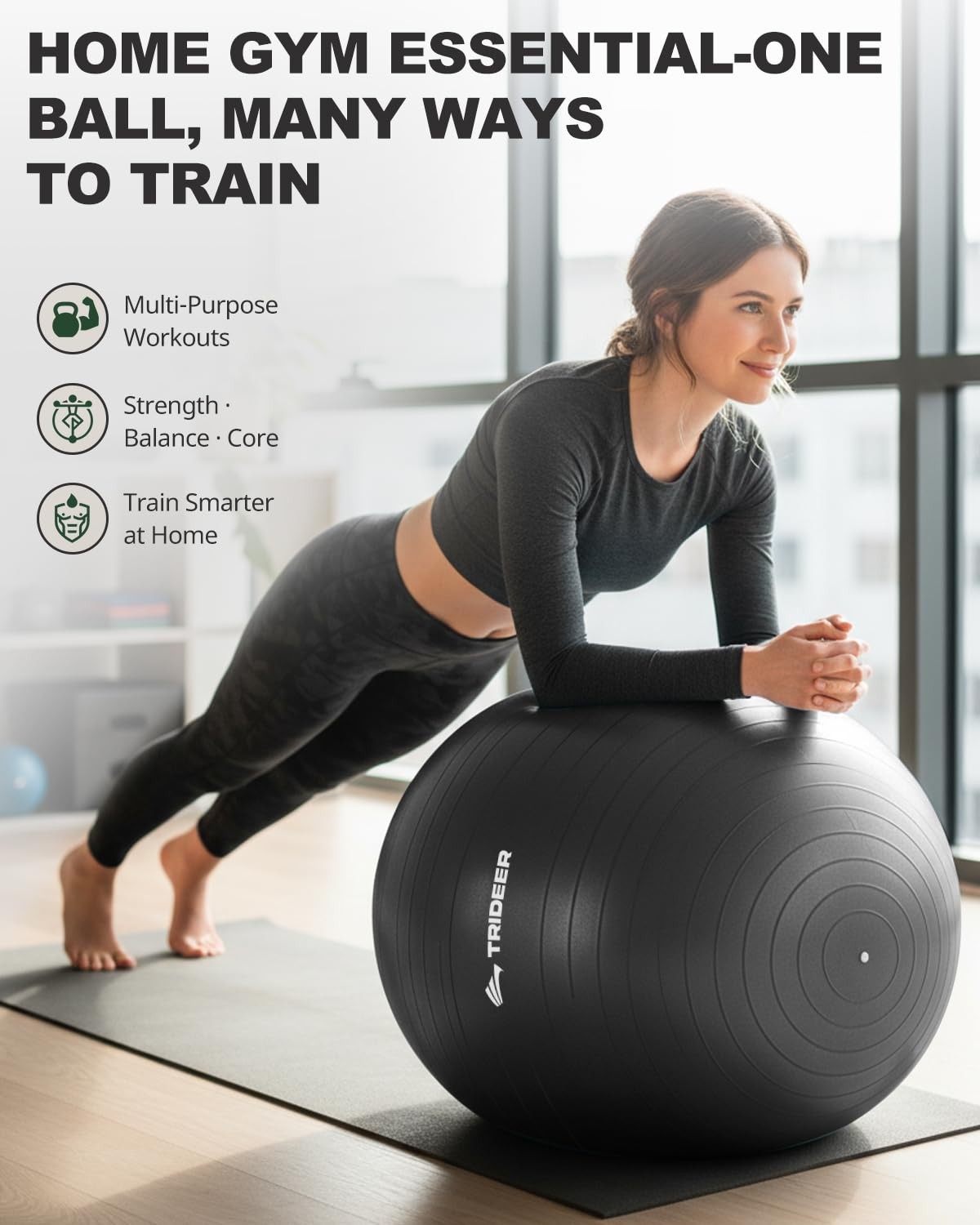 Yoga Pilates Stability Ball 5 Sizes Home Gym Office Chair Core Balance Training