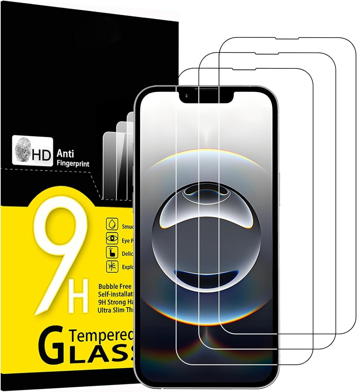 3-Pack Tempered Glass Screen Protector For Apple iPhone 16e 6.1 inch (2025)