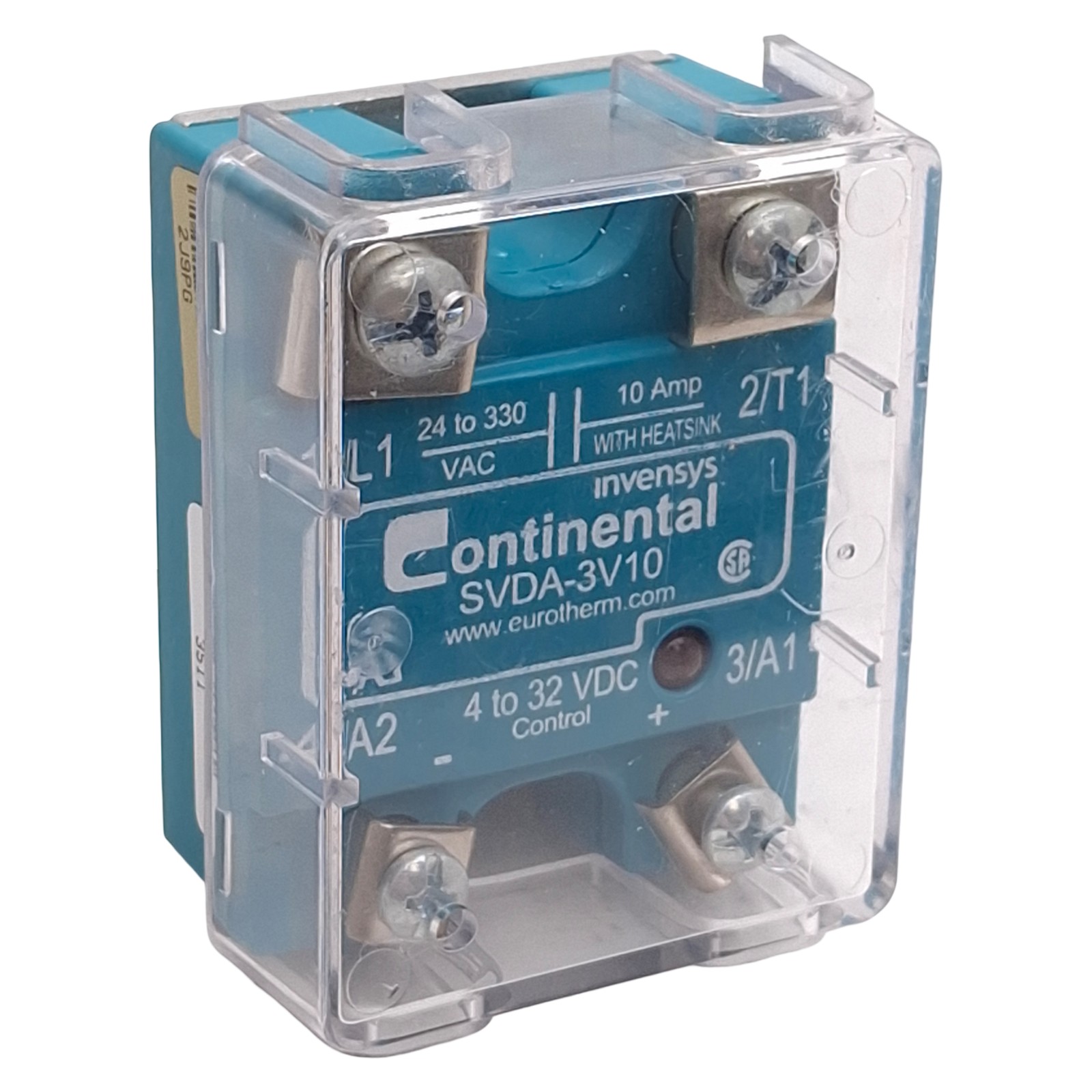Continental SVDA-3V10 Solid State Relay, 4-32VDC Control, 10A 24-330VAC Load