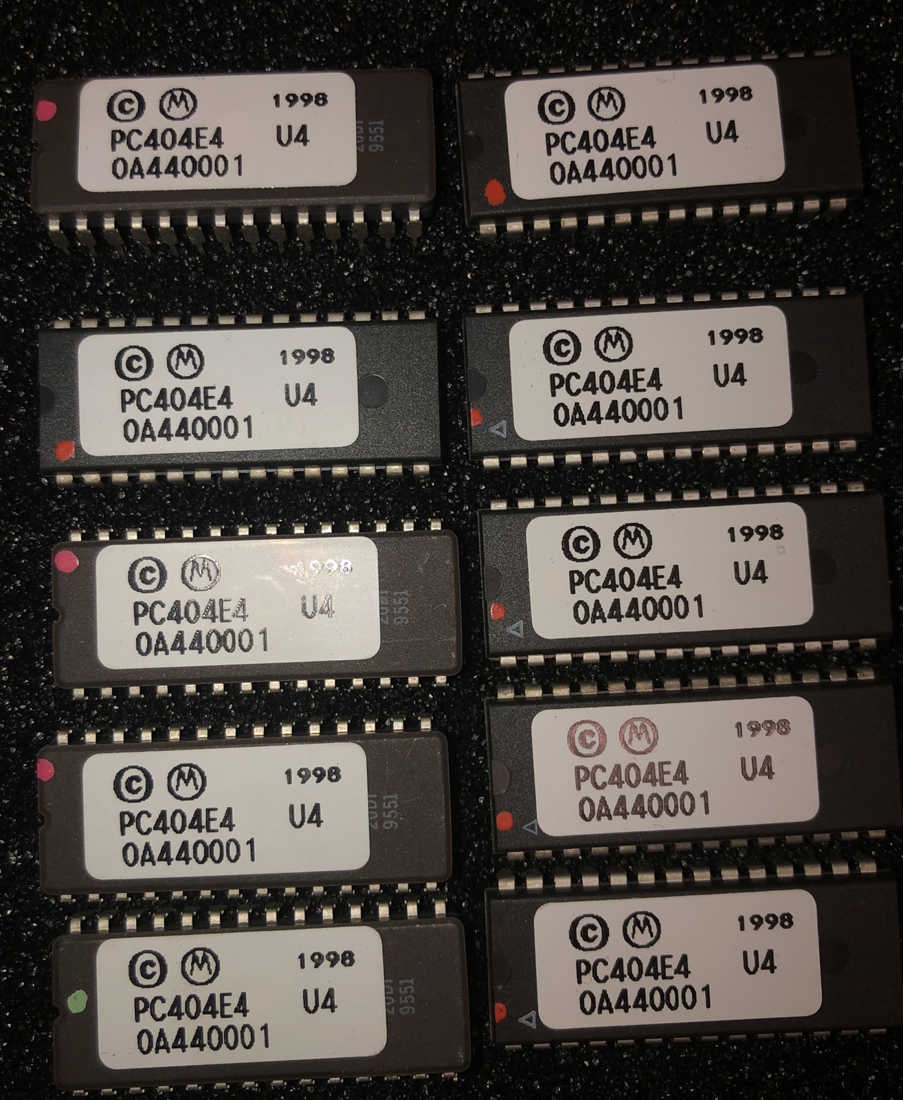 Vintage 1998 New Old Stock Motorola PC404E4 0A440001 U4 Box of 10 BIM Boards