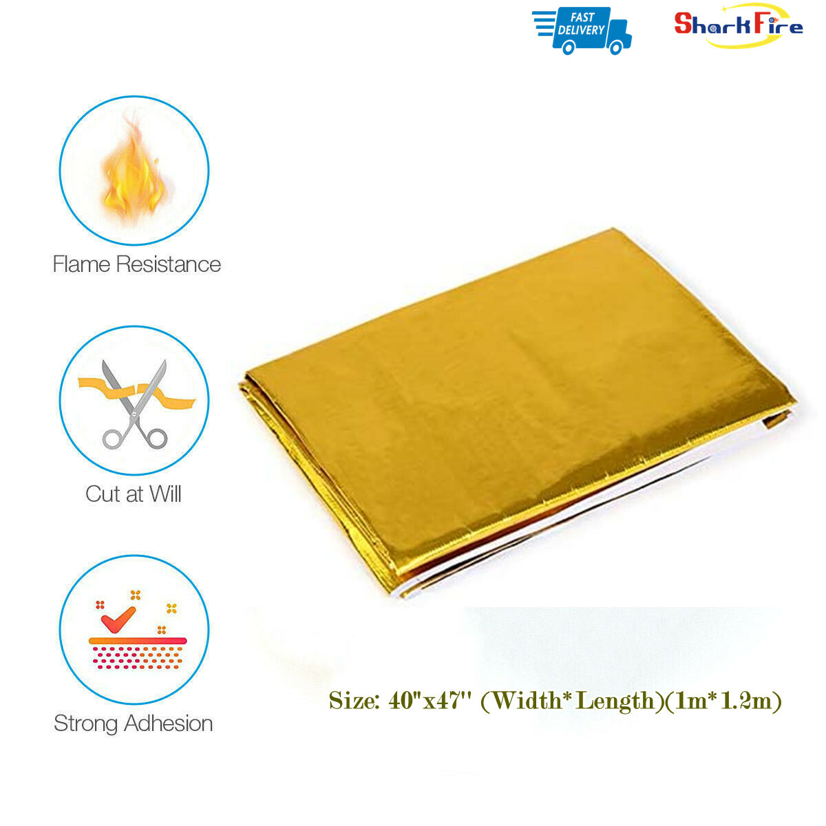 Exhaust Tape Insulation Shield Wrap Reflective Heat Barrier Self Adhesive Film