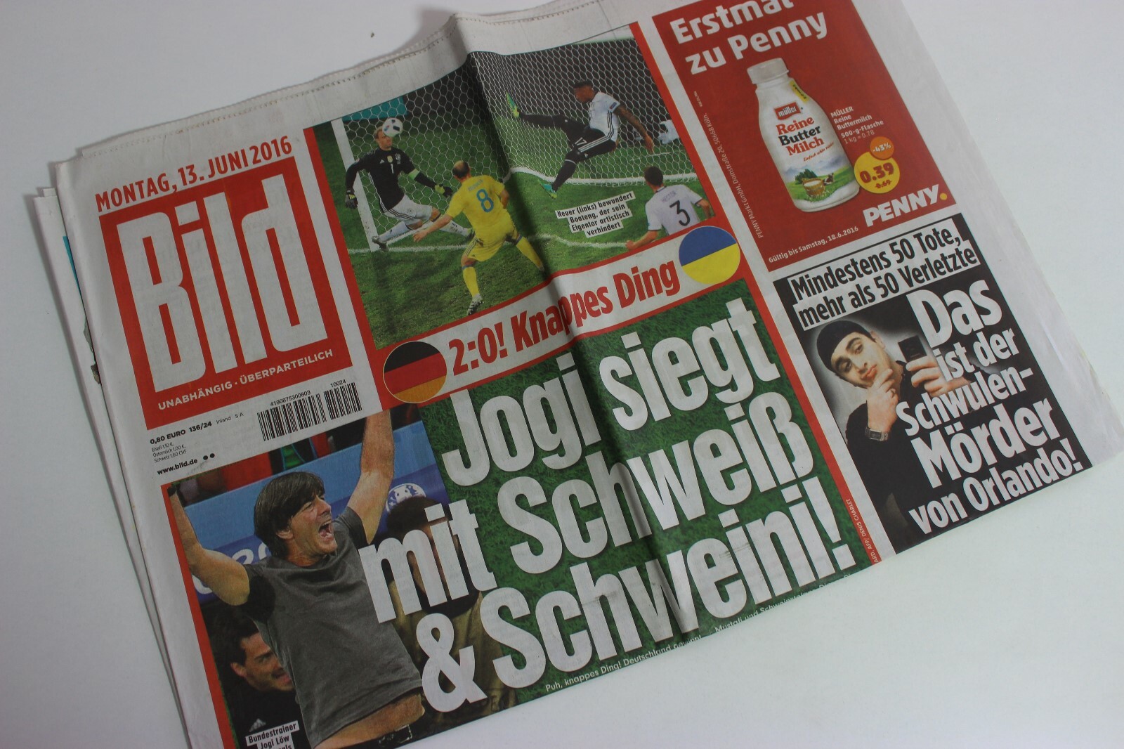 BILDzeitung 13/06/2016 June 13/6/2016 Special Occasion Gift