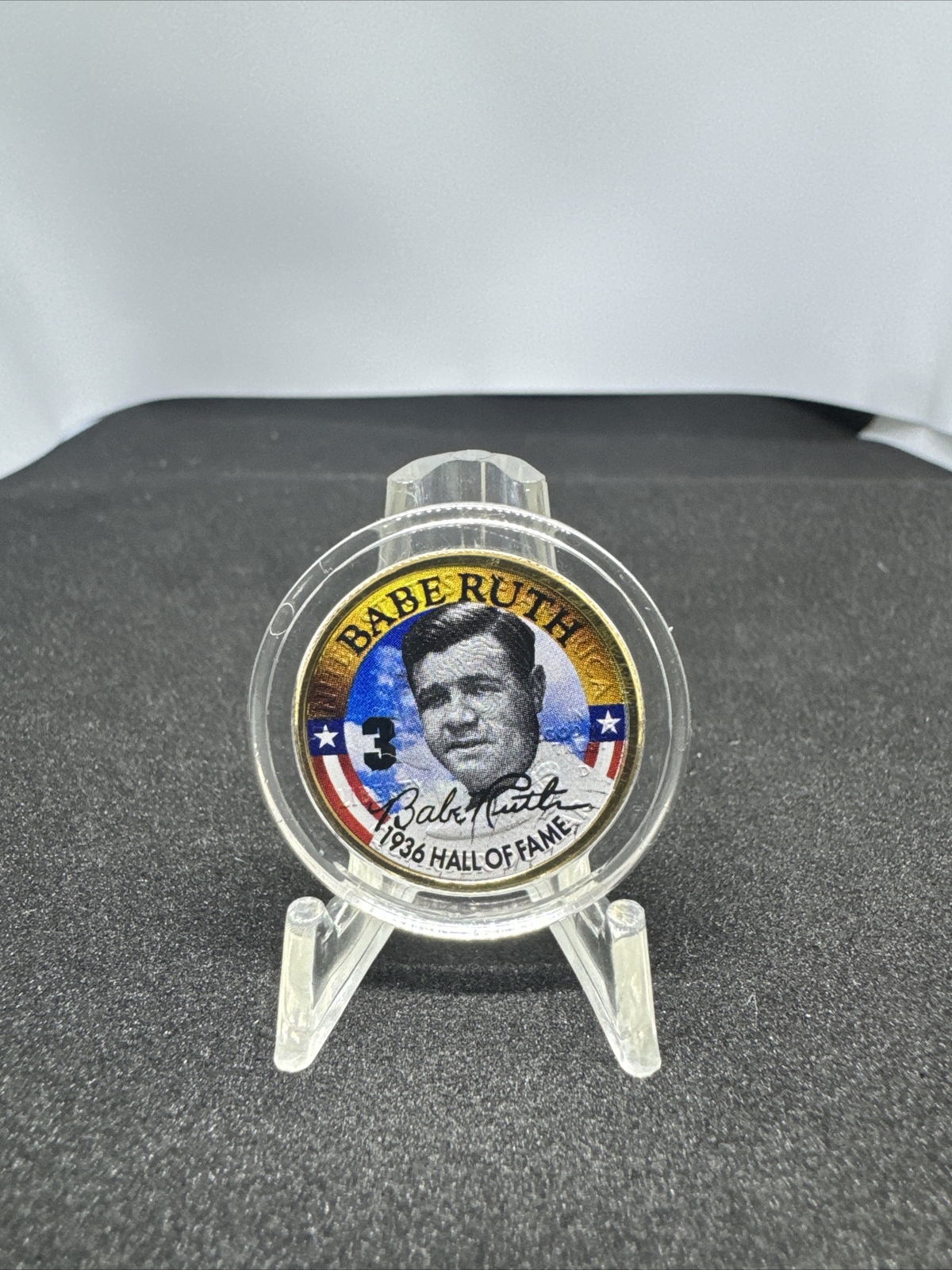 Babe Ruth 1936 Baseball HOF 24k Gold Plated Quarter