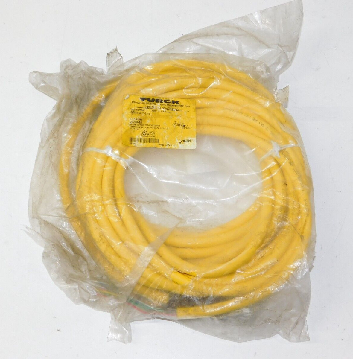New Turck CKM 12-12-10/S101 FlexLife Cordset U4708-25 Cable Type 1 3 4 Enclosure
