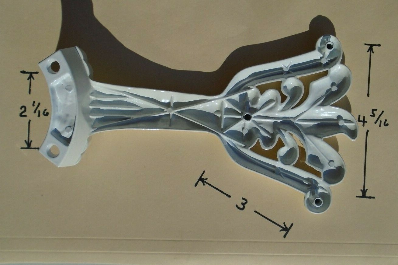 Replacement White Enamel Ceiling Fan Blade Arm Bracket, used