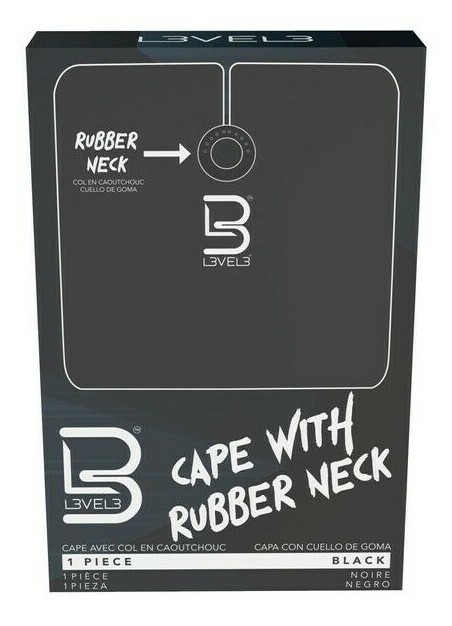 L3VEL3 Professional Rubber Neck Cutting Cape | Black