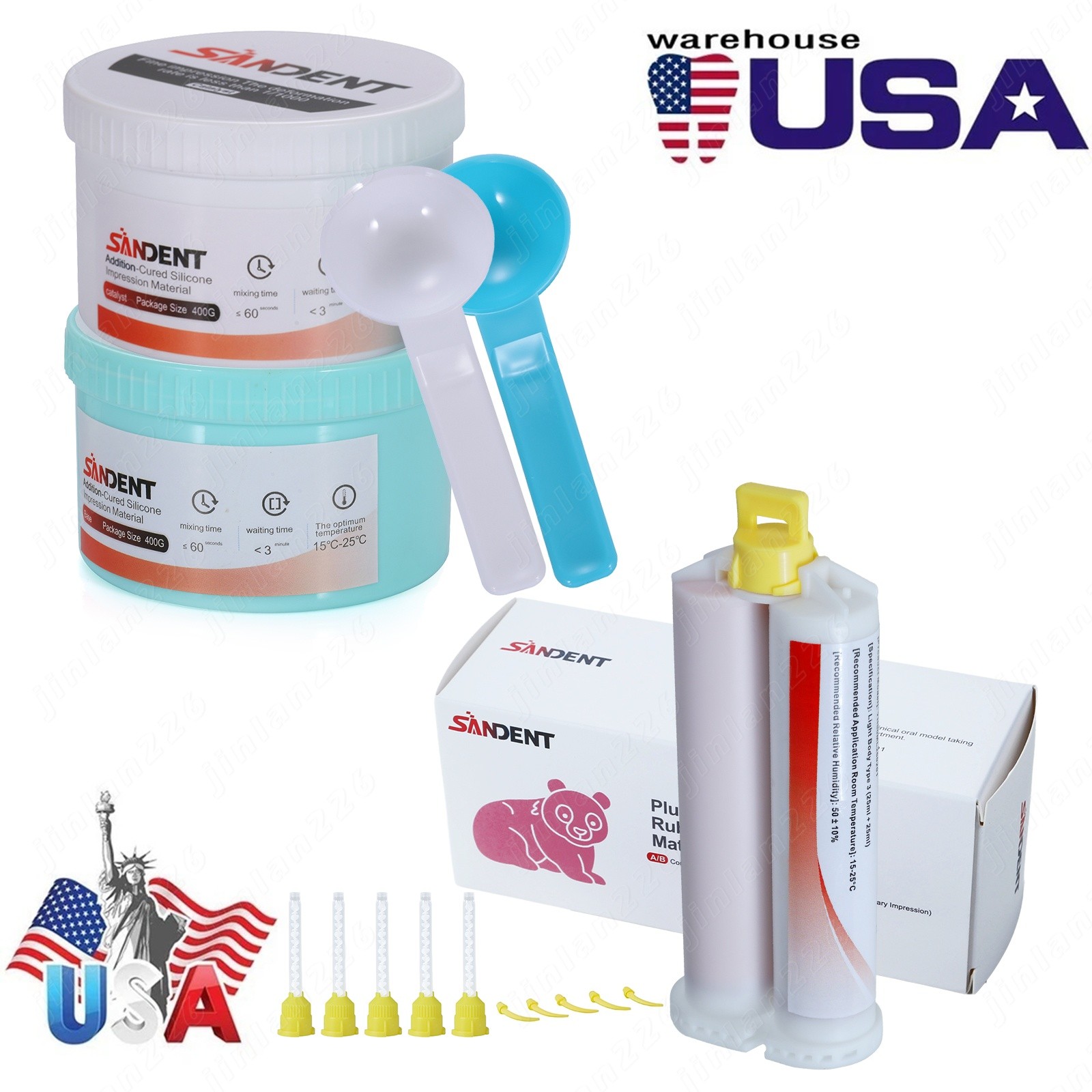 VPS Dental Impression Material Putty Heavy/Light Body-Fast/Normal Set