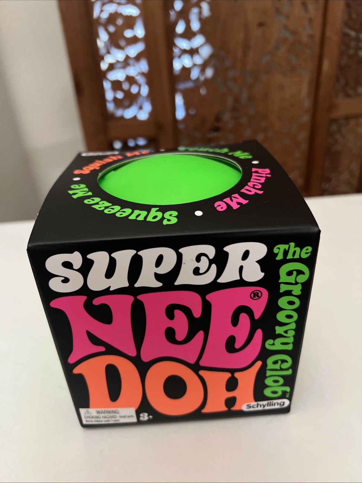 Needoh Super Groovy GREEN Glob Giant Nee Doh Stress Ball Squishy 4.5 inch NEW