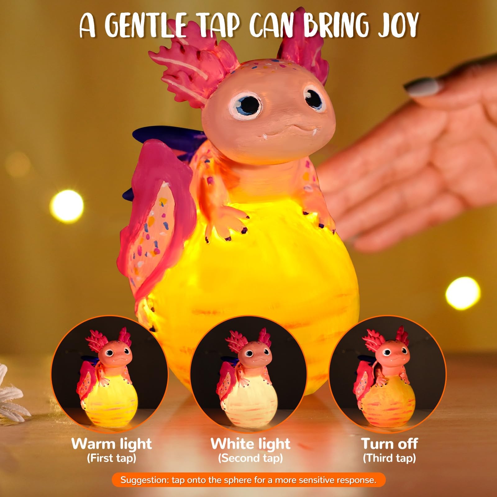 Paint Your Own Axolotl Lamp Kit, Axolotl Crafts Night Light, Arts and Crafts ...