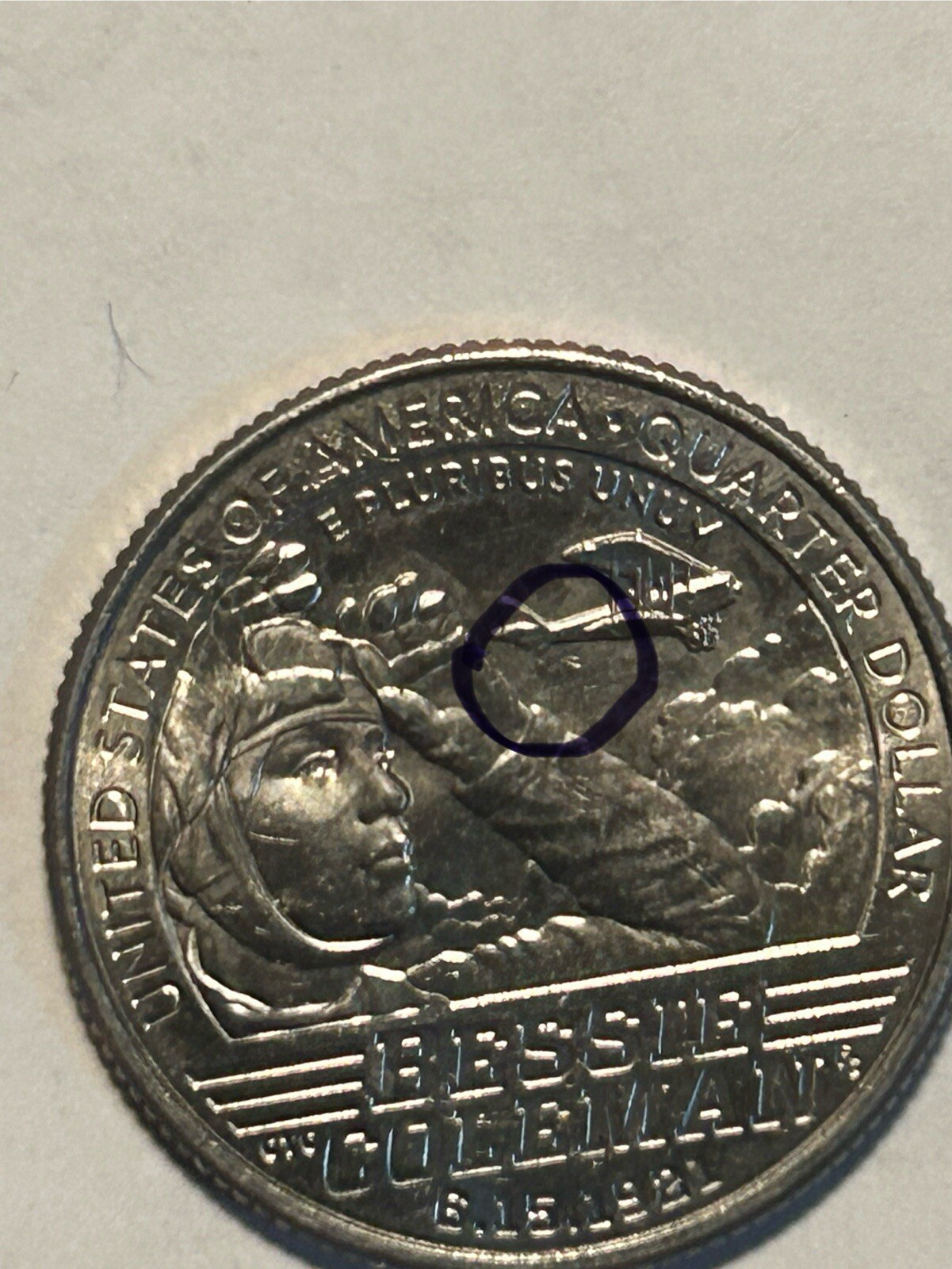 2023 P Bessie Colman Quarter Error