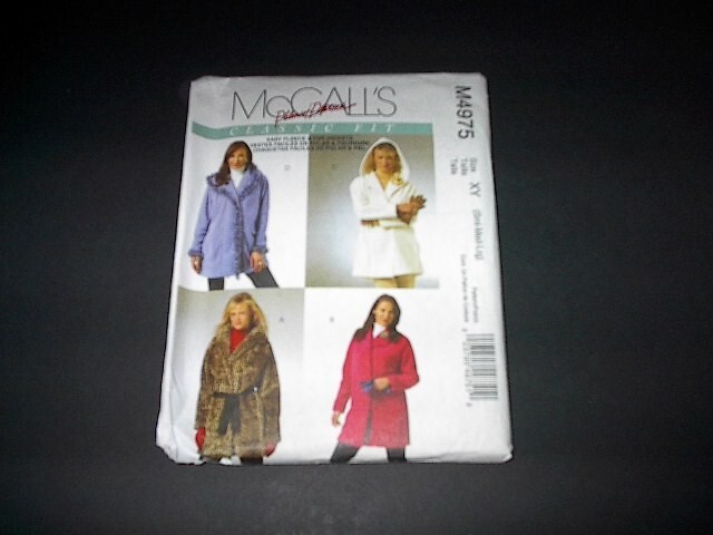 McCall's Pattern 4975 Misses' Palmer Pletsch Fleece & Fur Jackets  S, M, L  Unc