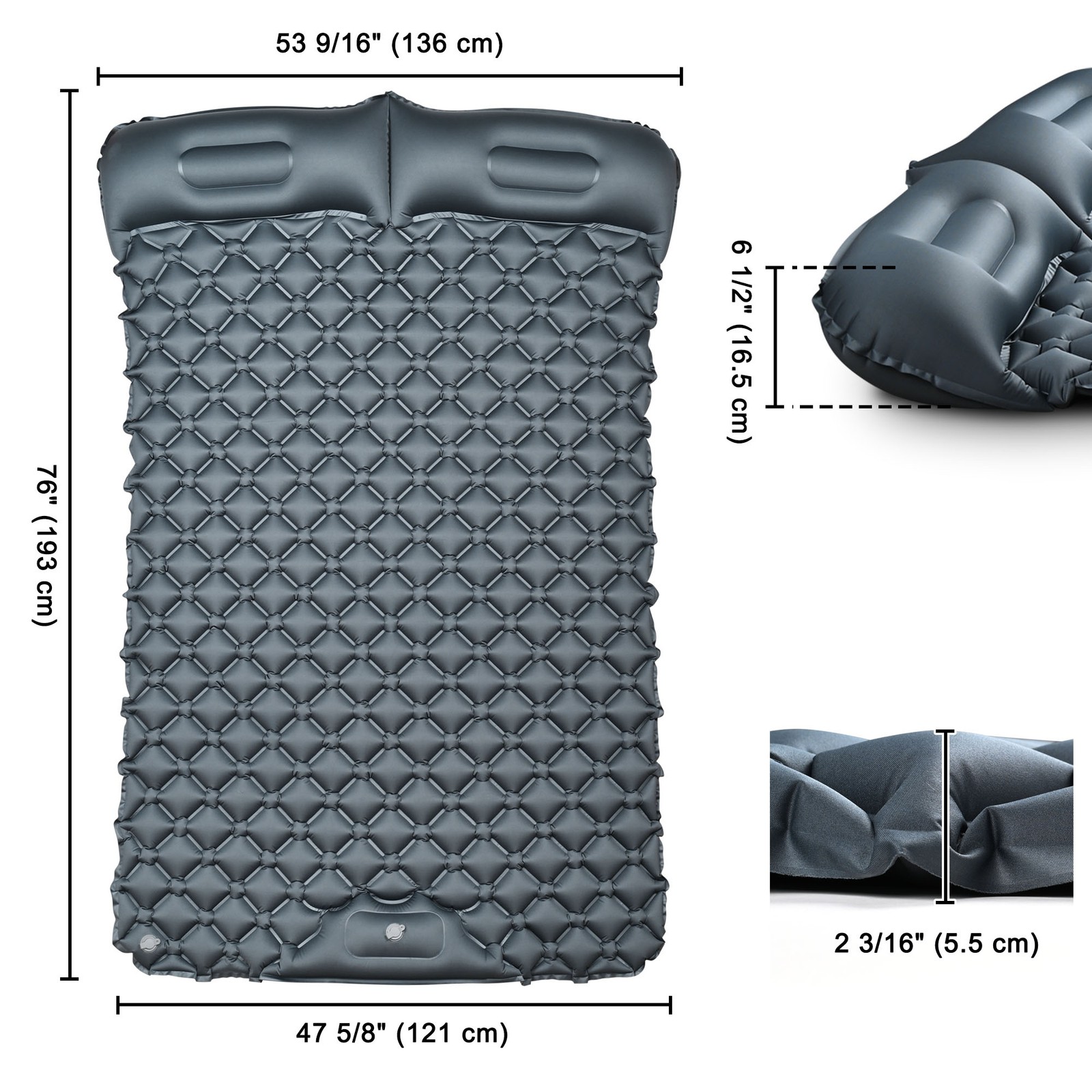 2-Person Sleeping Cot Pad - Comfortable for Camping/Outdoor Use