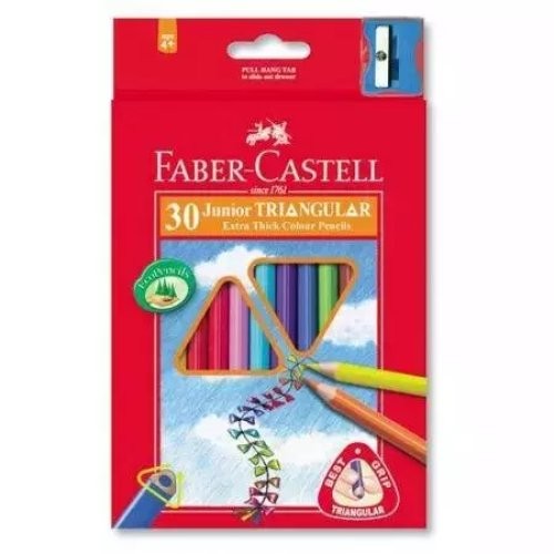 8991761345030 Kredki Jumbo trójkątne 30 kol + temp FABER CASTELL Faber Castell