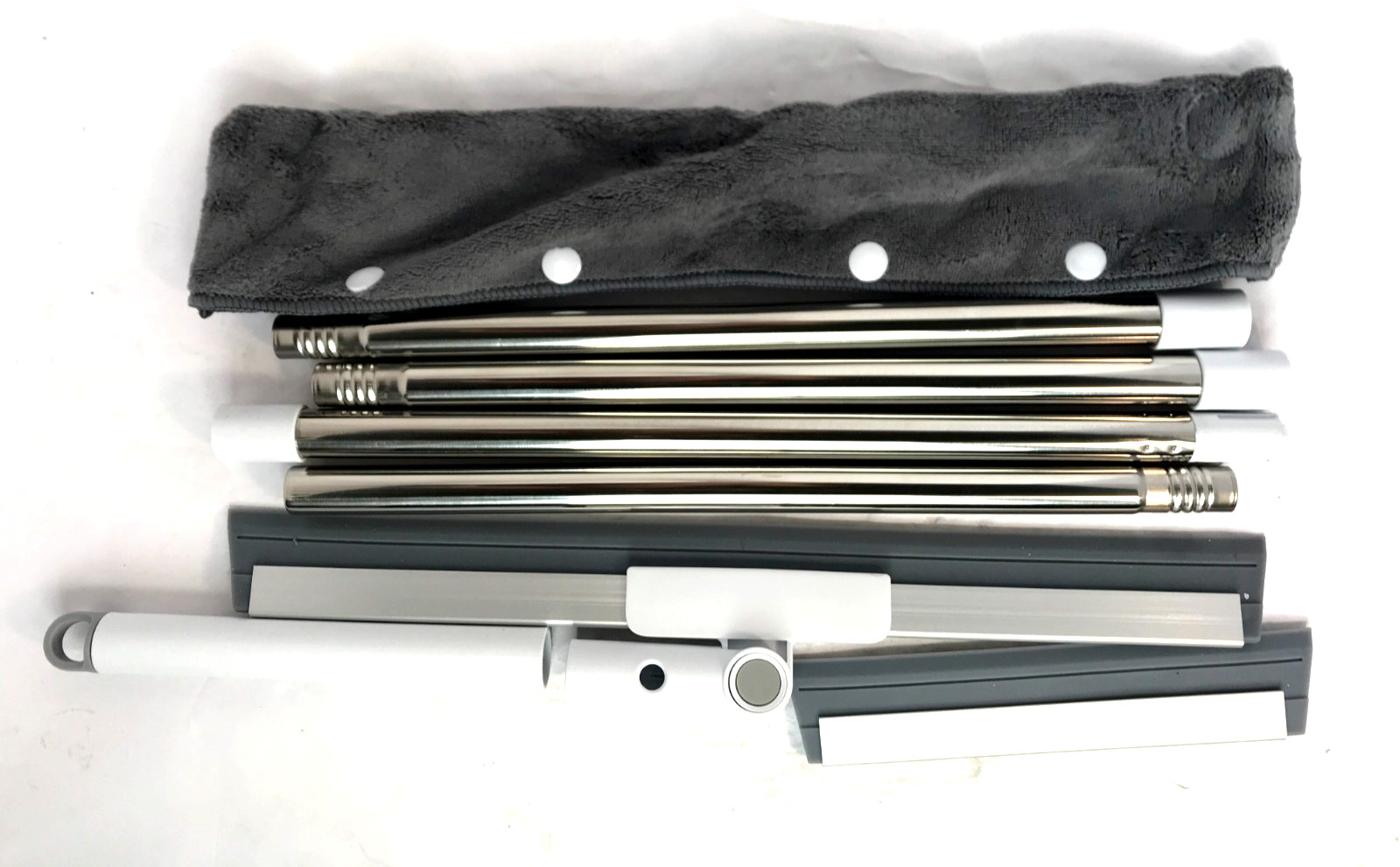 3 in 1 Floor Squeegee Broom with Long Handle Concrete Garage Window Cleaner Kit
