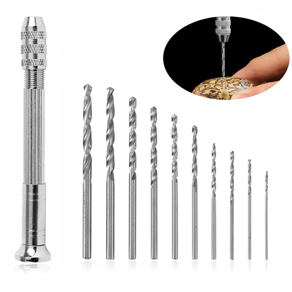 Hand Drill Drill Bits Silver 1Pc/11Pcs Aluminum Alloy For Drilling Wood
