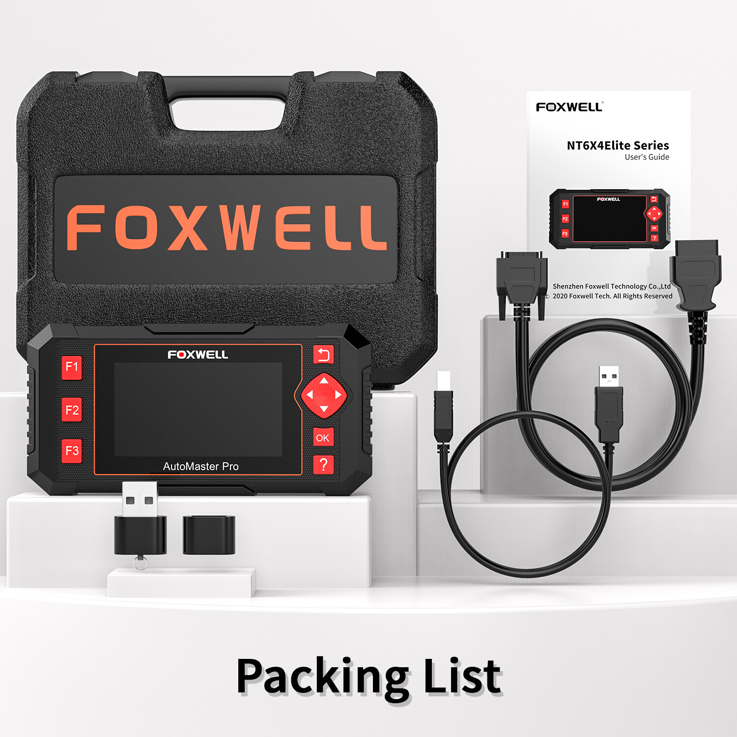 FOXWELL NT604 Elite Car Scanner OBD2 ABS SRS Transmission Check Engine Scan Tool