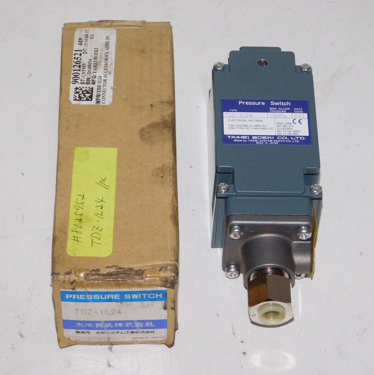 New Taihei Boeki System TDZ-1L24 Pressure Switch Module 10MPa Unit Made in Japan
