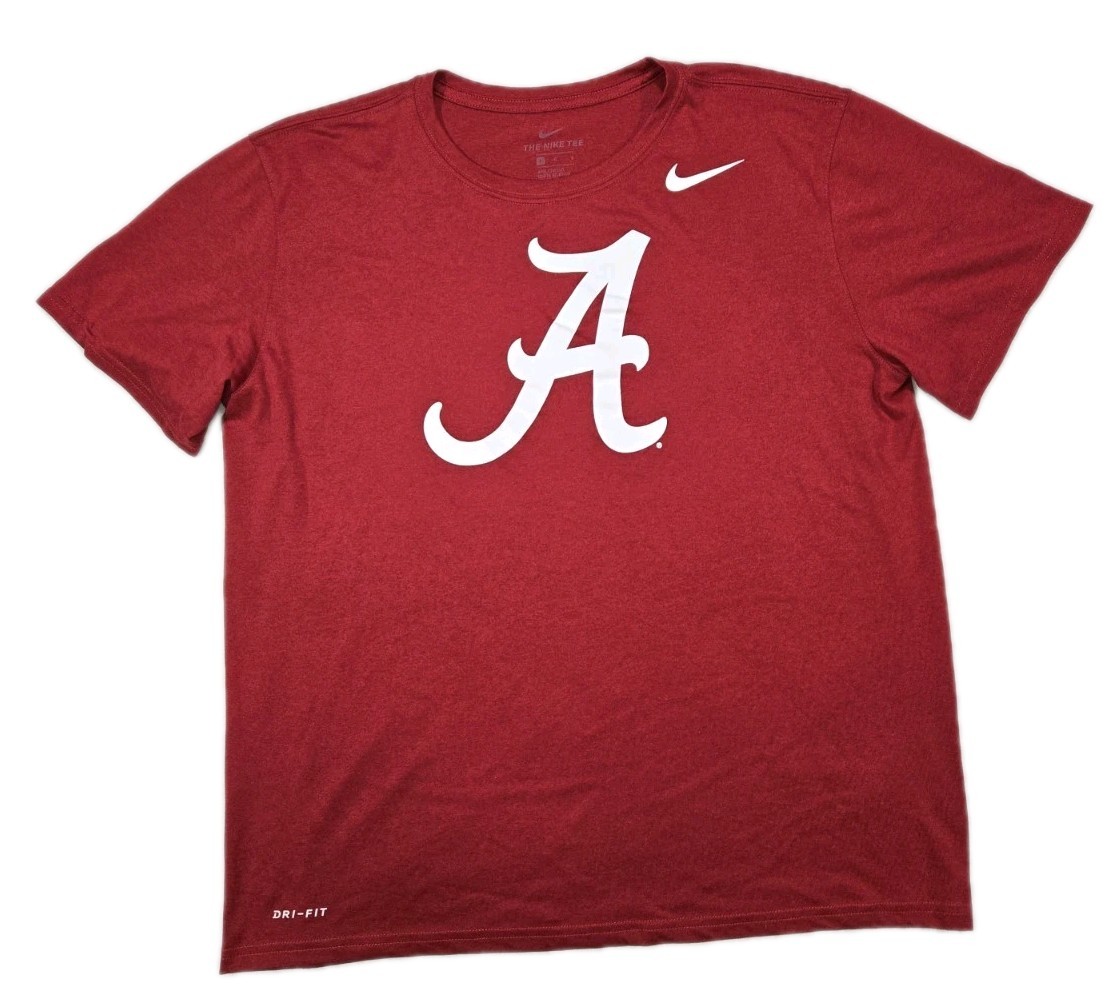 Mens Nike DriFit  Alabama Crimson Tide Short Sleeve T Shirt Large Athletic Cut