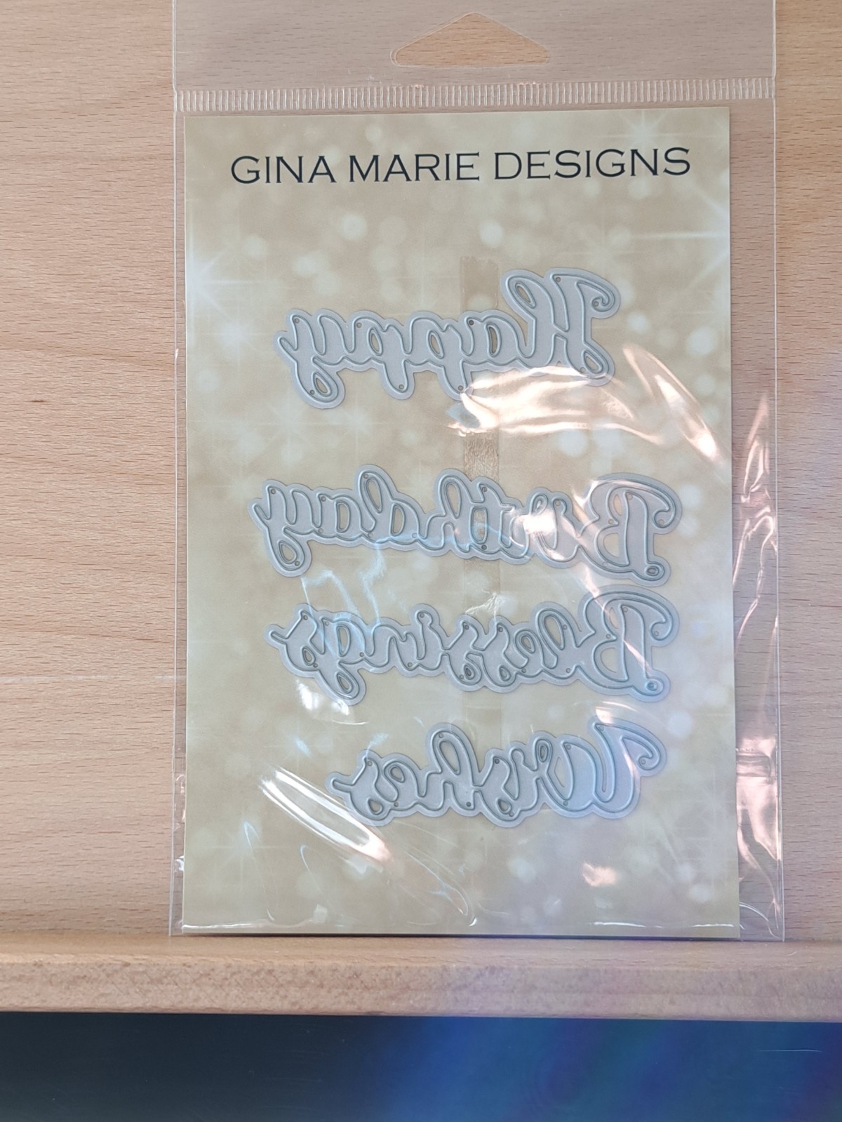 797 Gina Marie Designs Happy Birthday Blessings Wishes Word Craft Cutting Die