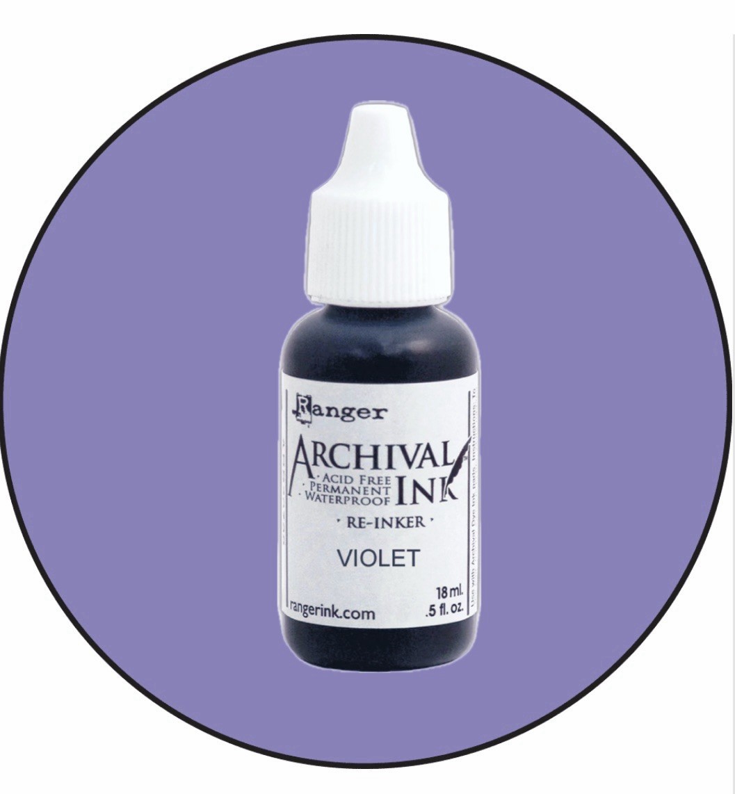 Ranger Archival Re-inker VIOLET .5 fl oz Permanent Acid Free For Ink Pad