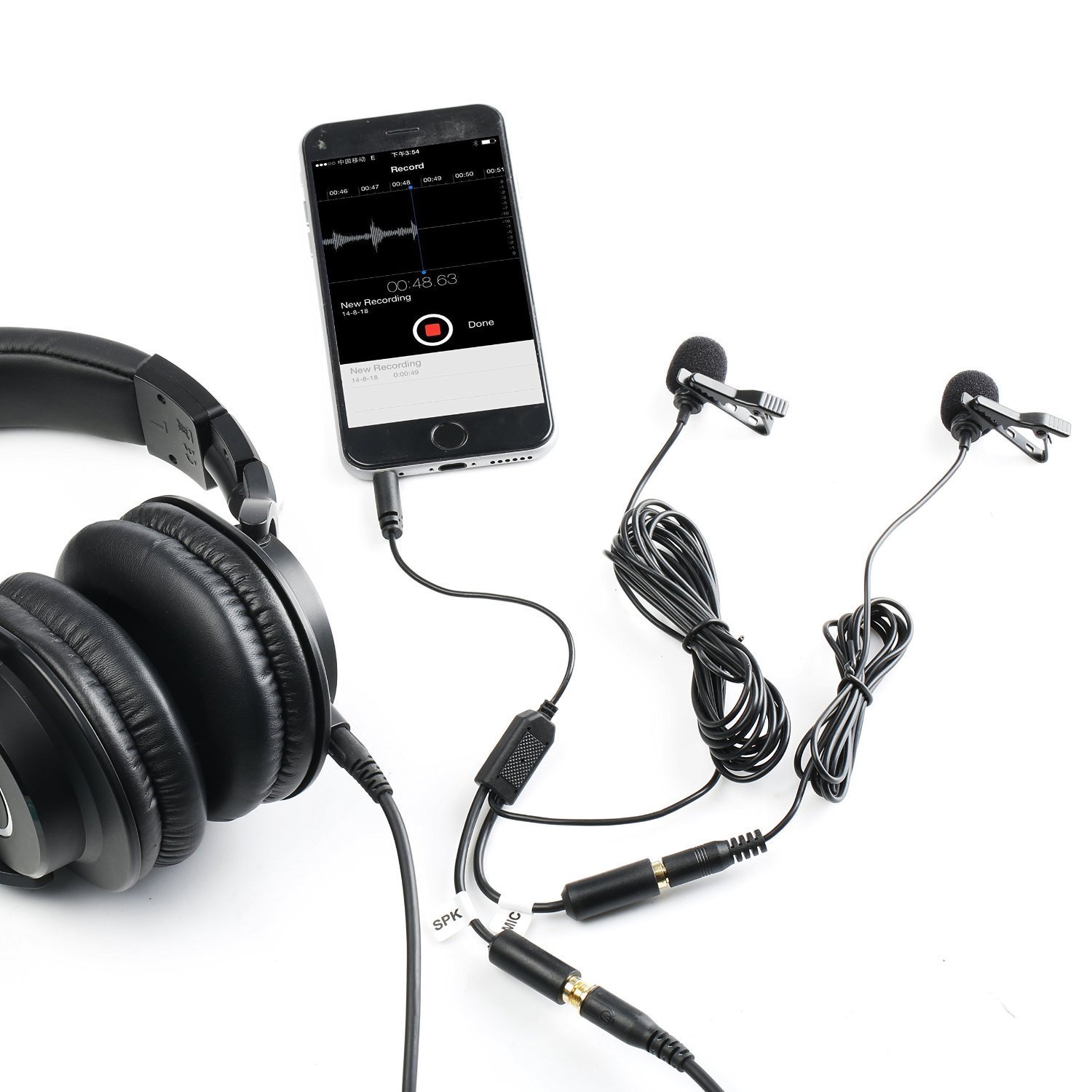 Lavalier Interview Microphone - Secondary Lapel Clip On Mic for Smartphones