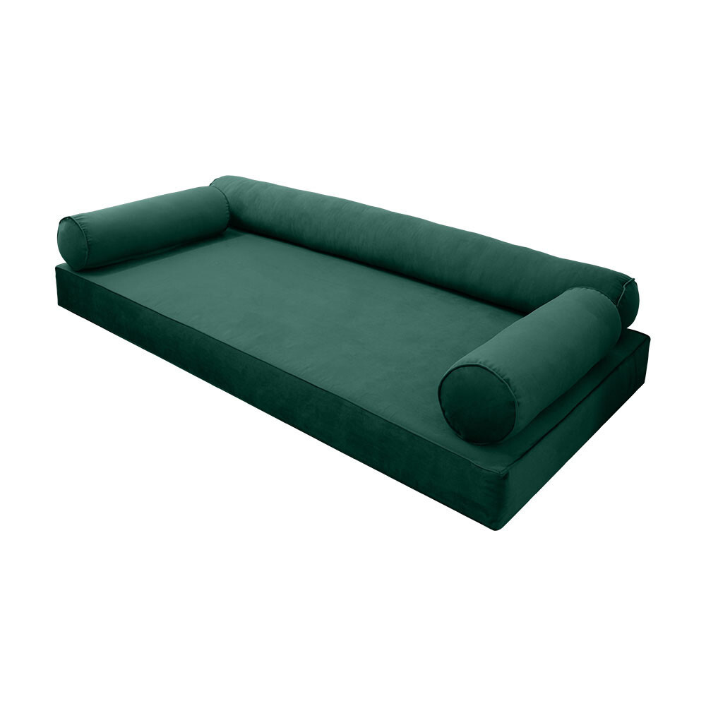 |SLIPCOVER ONLY| V6 Velvet Daybed Mattress Pillow Pipe Trim Twin-XL AD317
