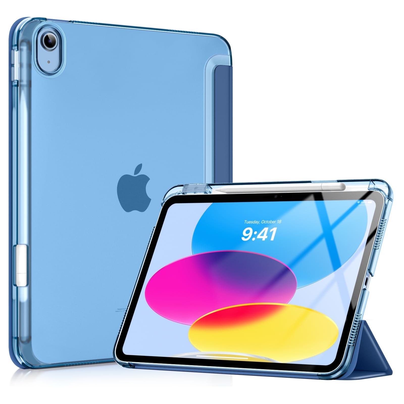 MoKo Case for iPad (A16) 11th Generation 11 Inch 2025, 10th B-Navy Blue