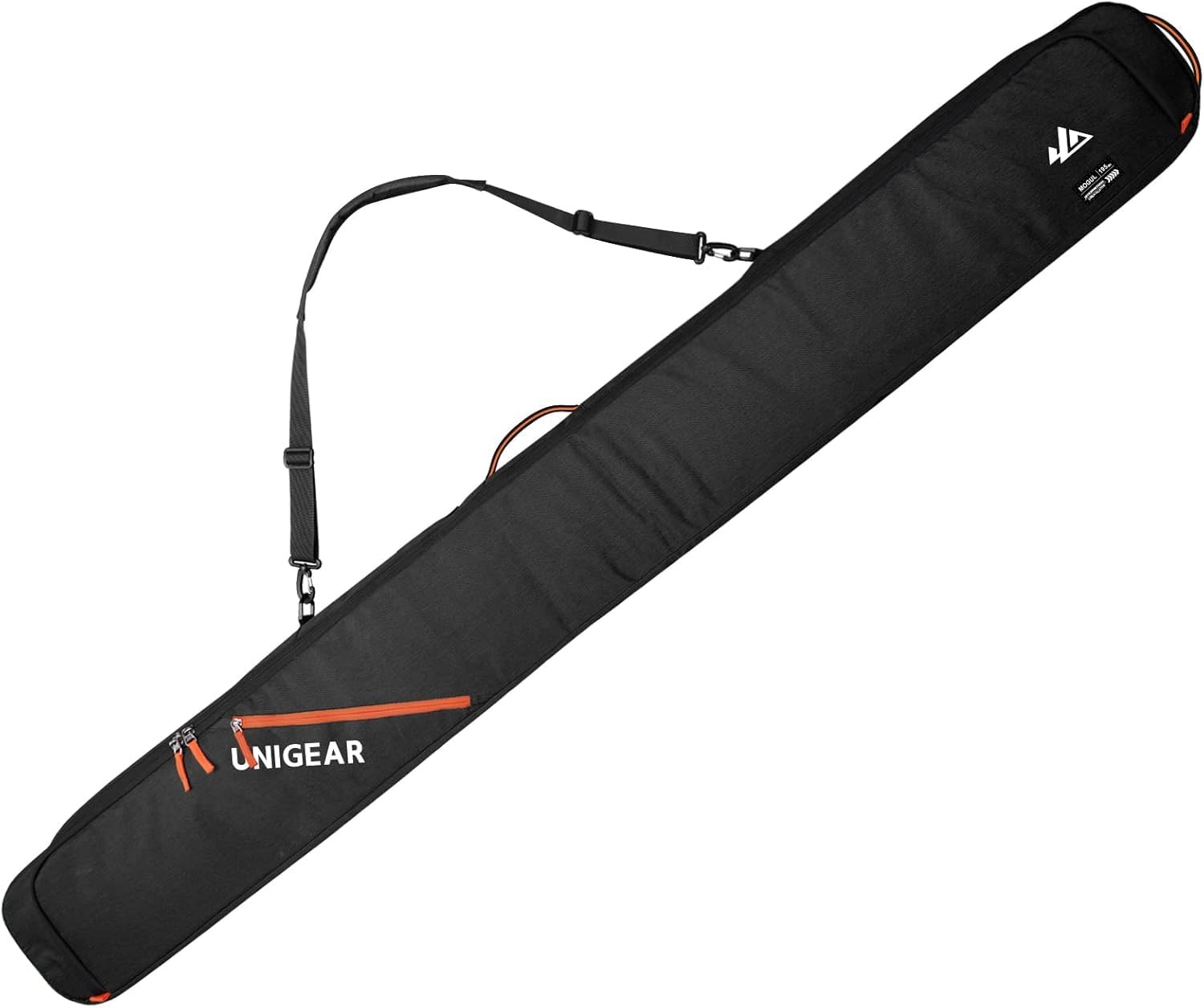 Unigear Ski Bag for Air Travel, 360° Fully Padded Protection, One Size, Black