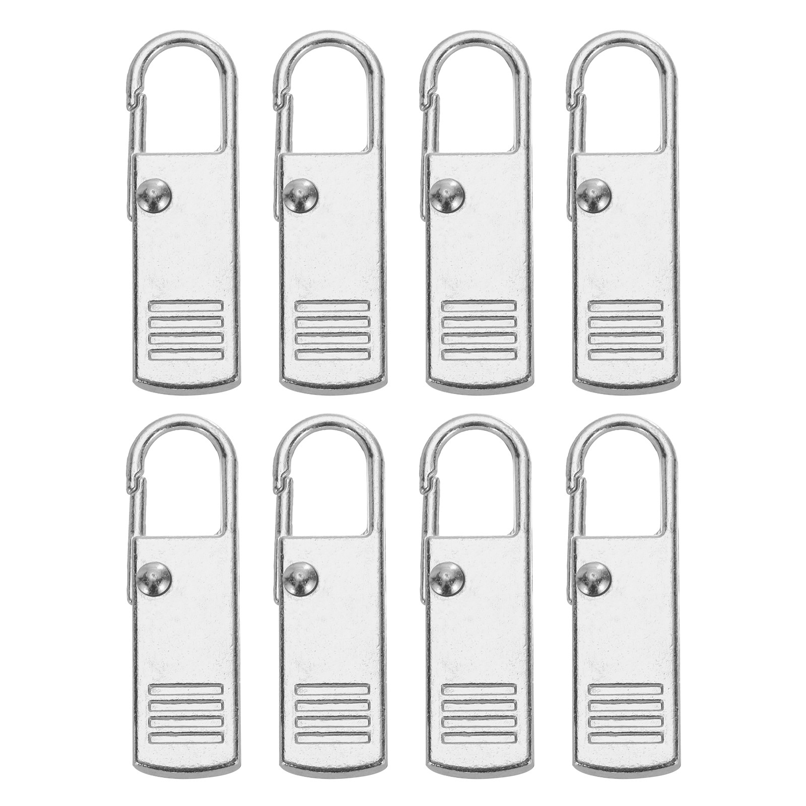 Zipper Pull Replacement, 8 Pcs Zipper Handle Mend Fixer Repair, Silver Tone