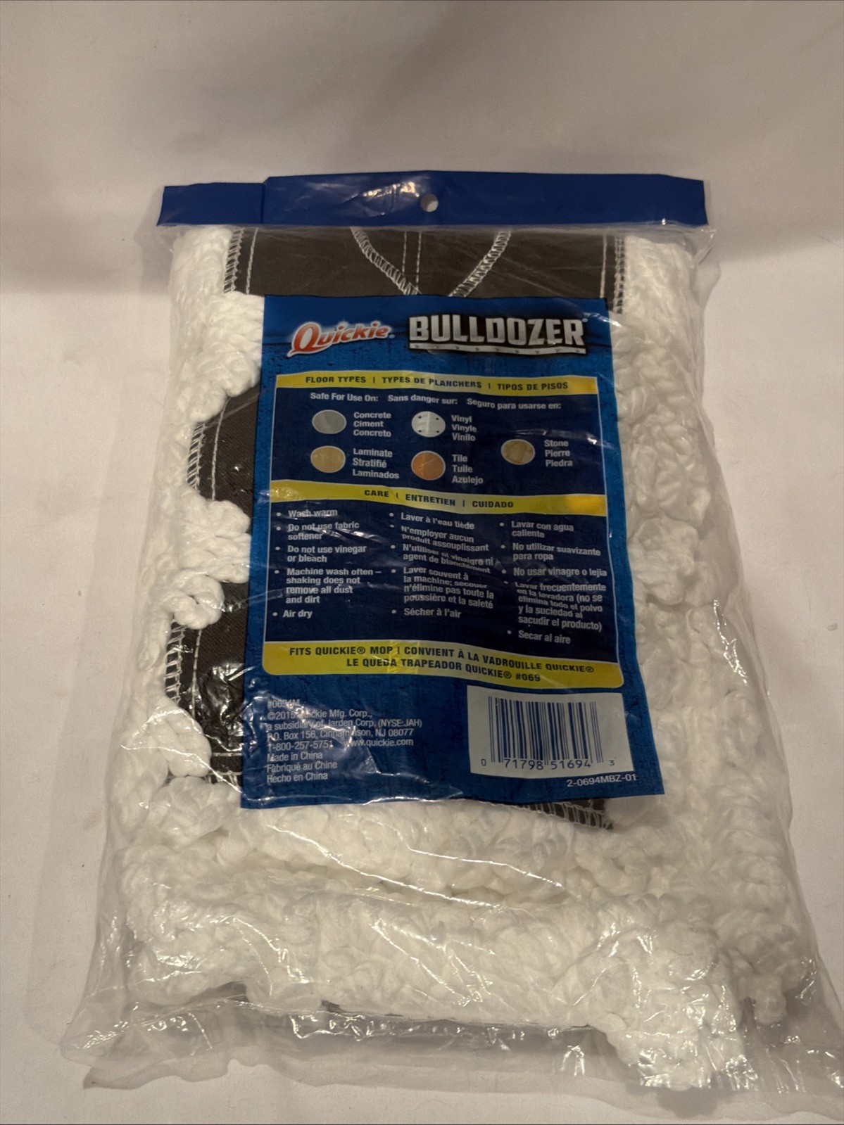 Quickie BULLDOZER Microfiber 24" Dust Mop Refill #0694M