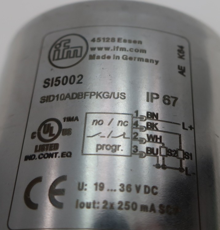 Ifm Electronic SI5002 Electronic Flow Sensor 19-36v-dc