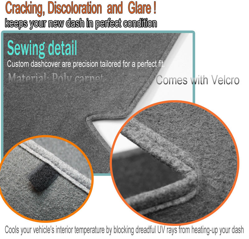 Fit 2000-2004 TOYOTA TUNDRA DASH COVER MAT DASHBOARD PAD / CHARCOAL GREY