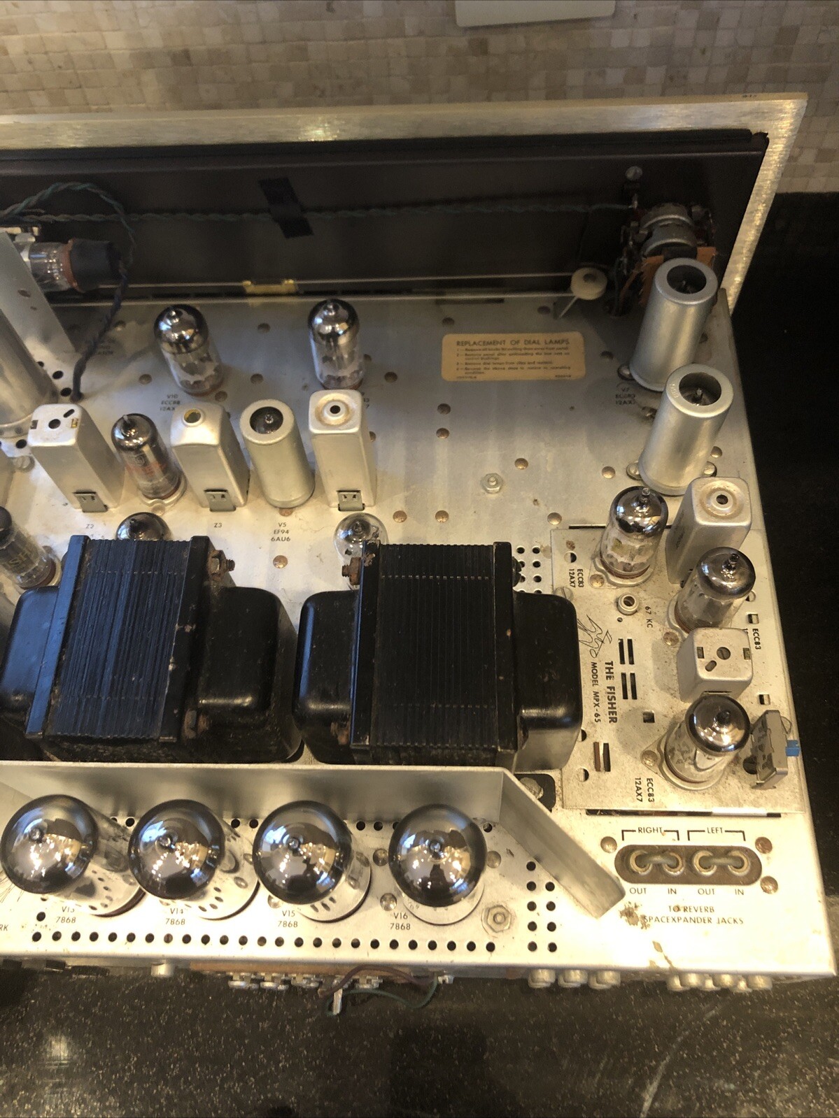 FISHER 400 FM Multiplex Tube Receiver Amplifier Perfect Working Condition #37648
