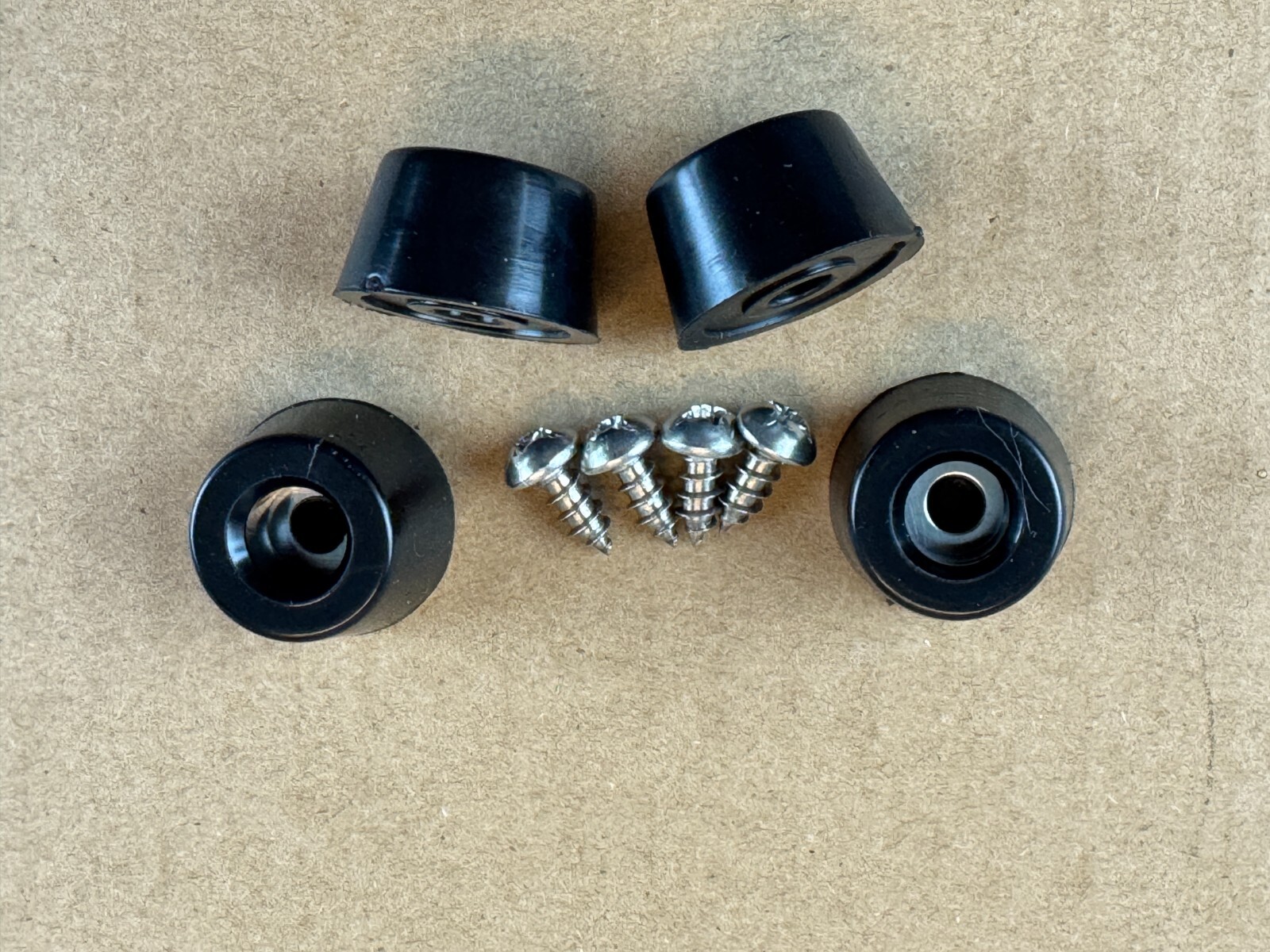 4 New FEET & hardware for Vintage Fisher Scott Tube Amplifiers Foot Parts