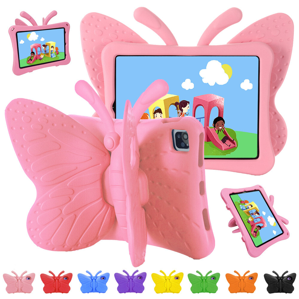 For iPad 5/6/7/8/9/10th Gen 10.9" 2022 Butterfly Kids Tough EVA Stand Case Cover