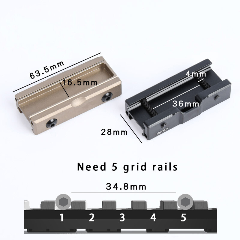 Cloud Defensiv~ LCS Fits Streamlight ProTac Switch Mount Plate Picatinny Metal