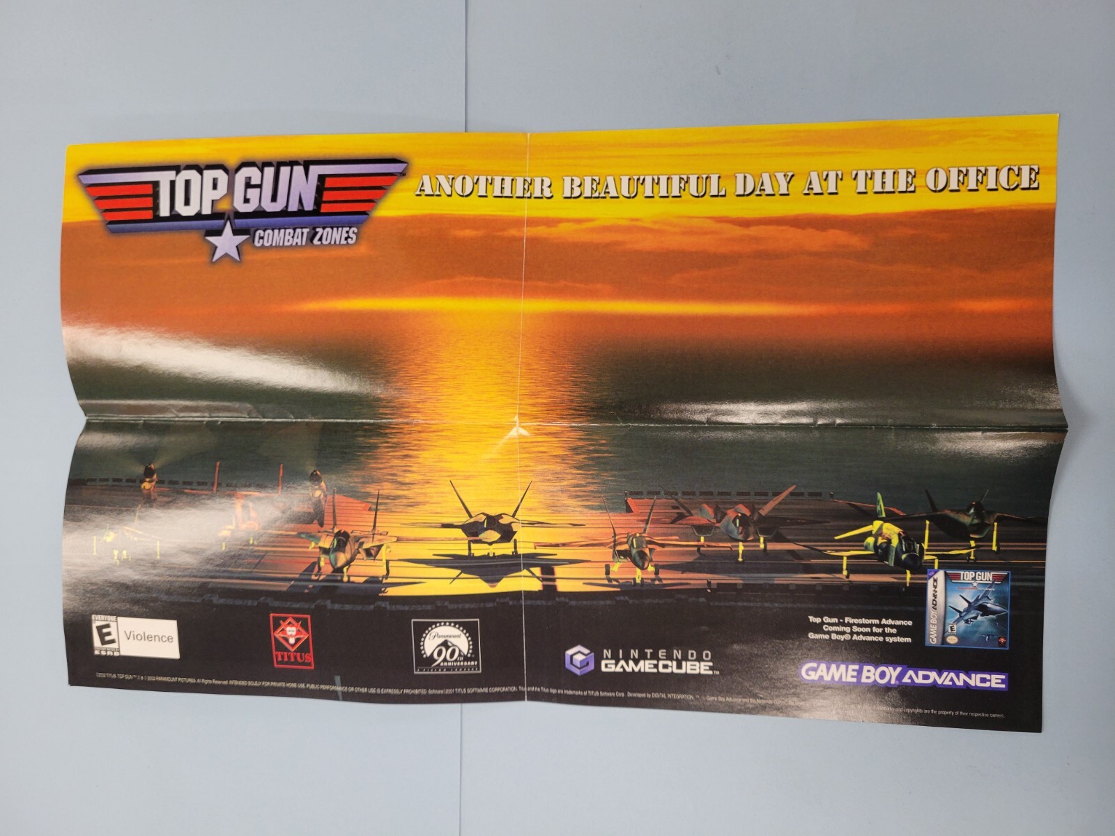 Top Gun Combat Zones & Virtual Kasparov Nintendo Power Two Sides Poster 2001