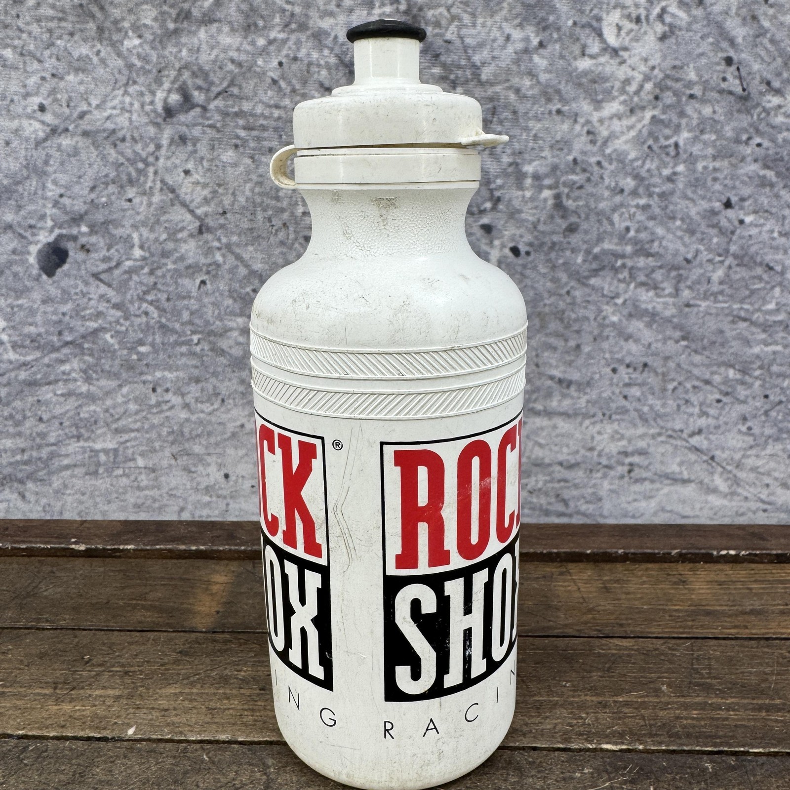 Vintage Rock Shox Racing Water Bottle White 92 90s MTB Bike Cycling Specialized