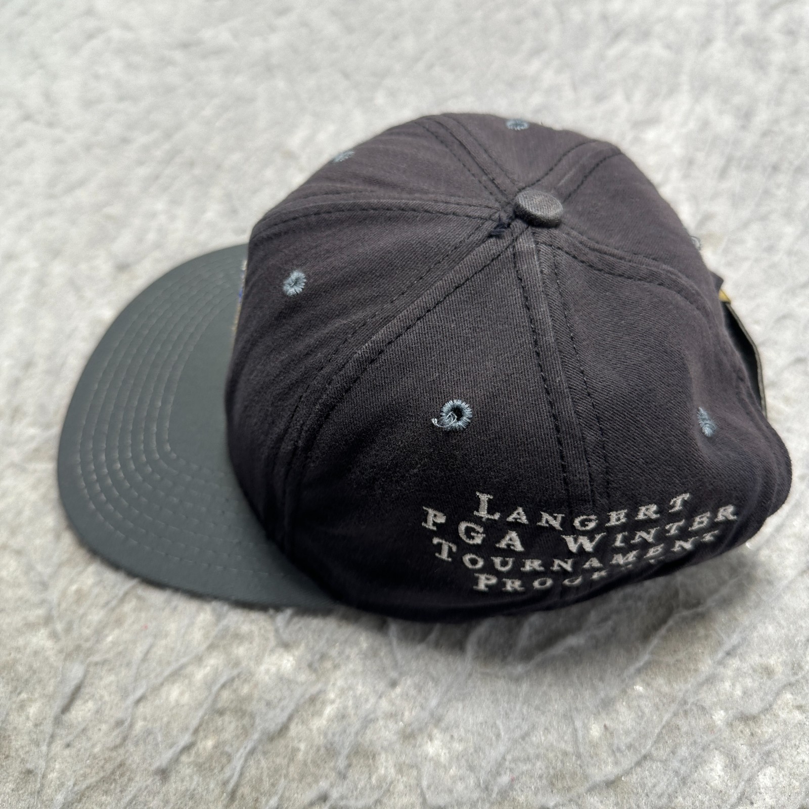 Langert PGA Hat Cap Gray Strapback Mens OSFA Adjustable