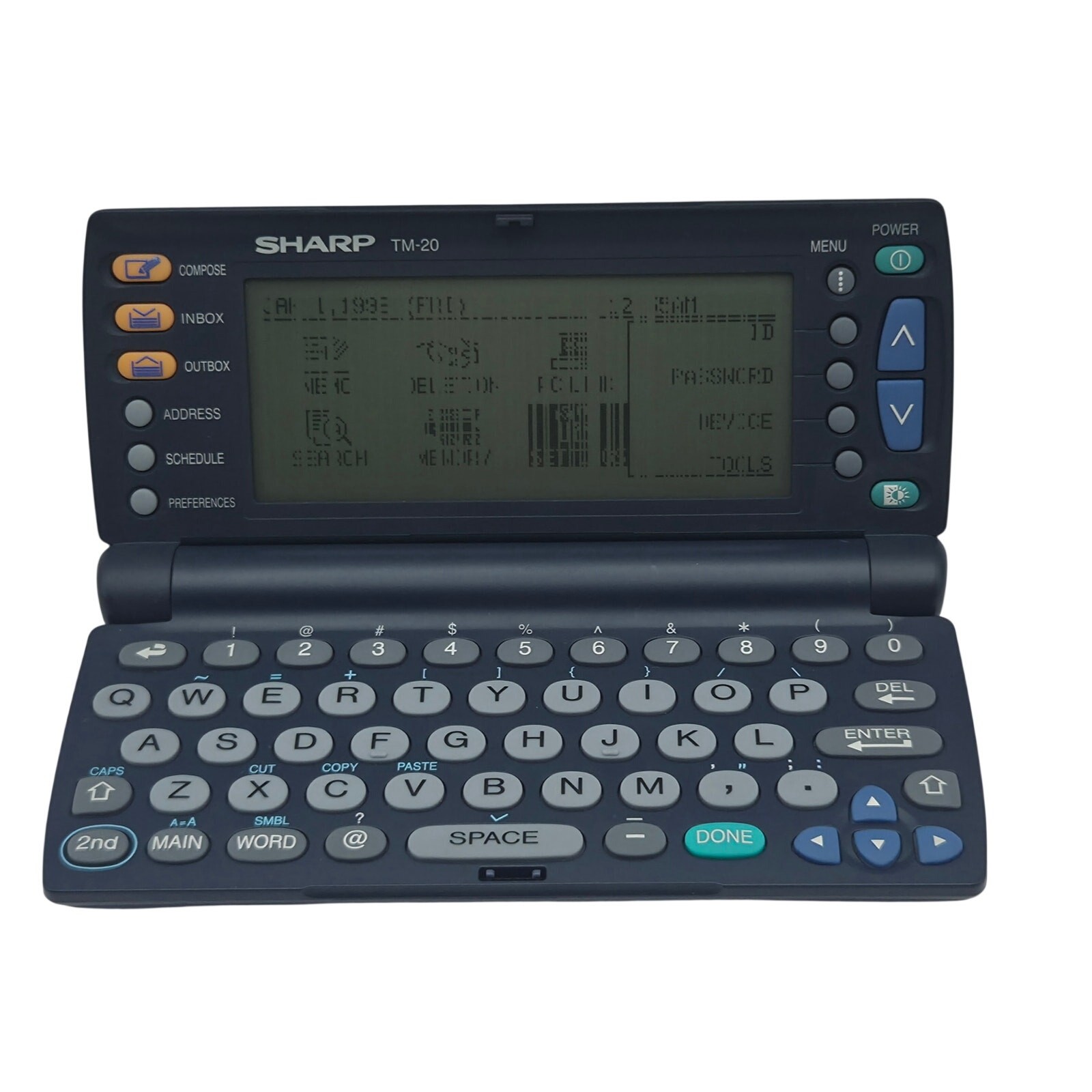 Sharp TM-20 Wizard PocketMail PDA Organizer Powers On LCD Display Issue Read