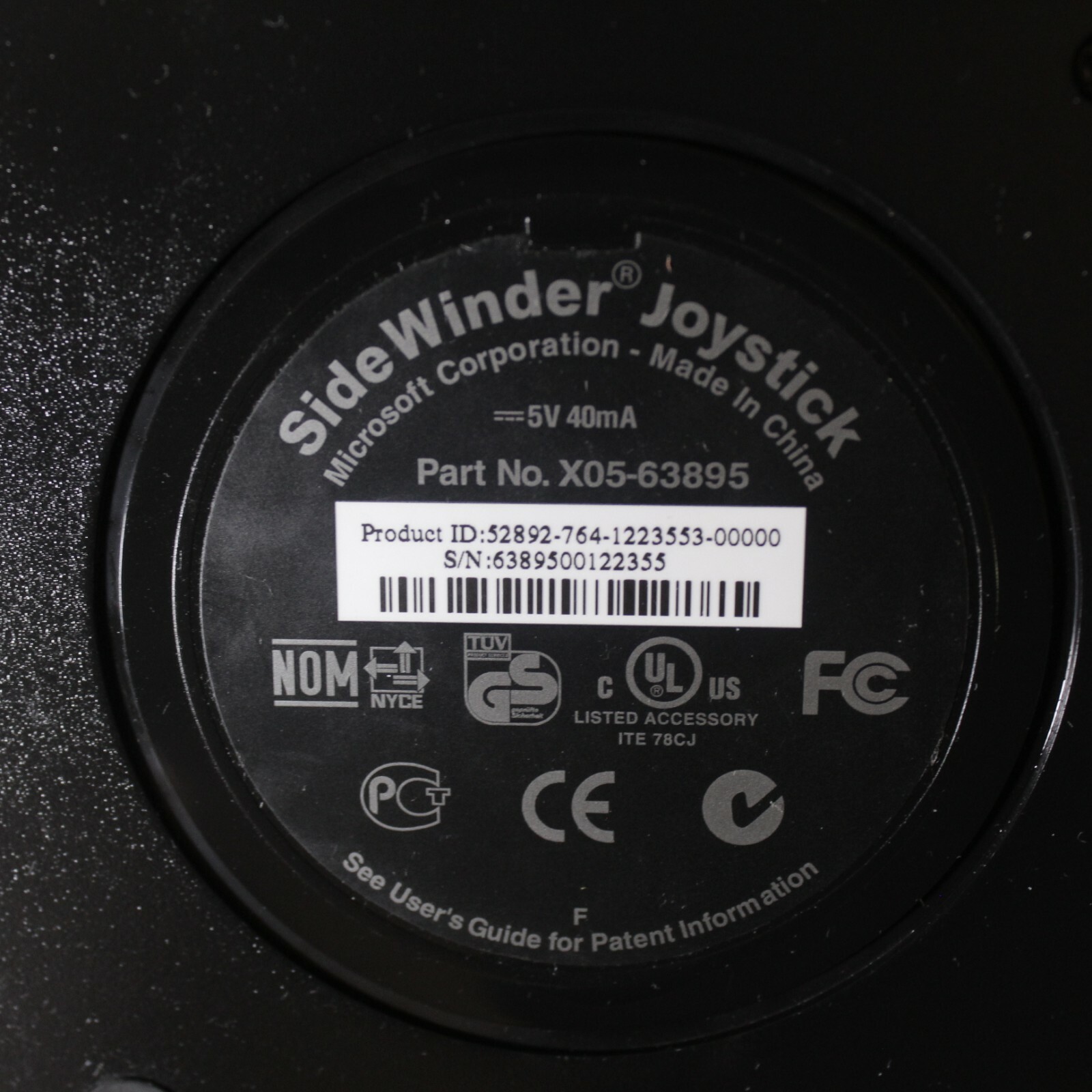 Microsoft Side Winder Joystick