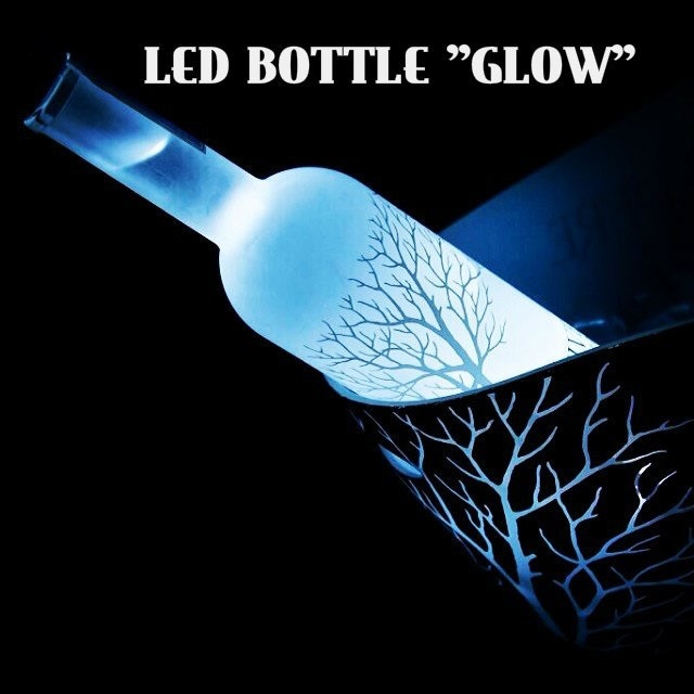 GLORIFIER DISPLAY BOTTLE GLOW LIGHT UP BOTTLE VIP -10 PACK- **RED**