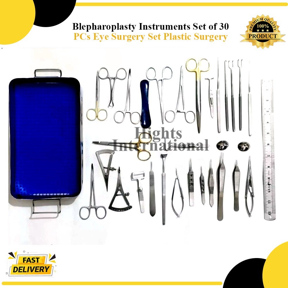 Blepharoplasty Instruments Set of 30 PCs Eye Surgery Set Plastic Surgery