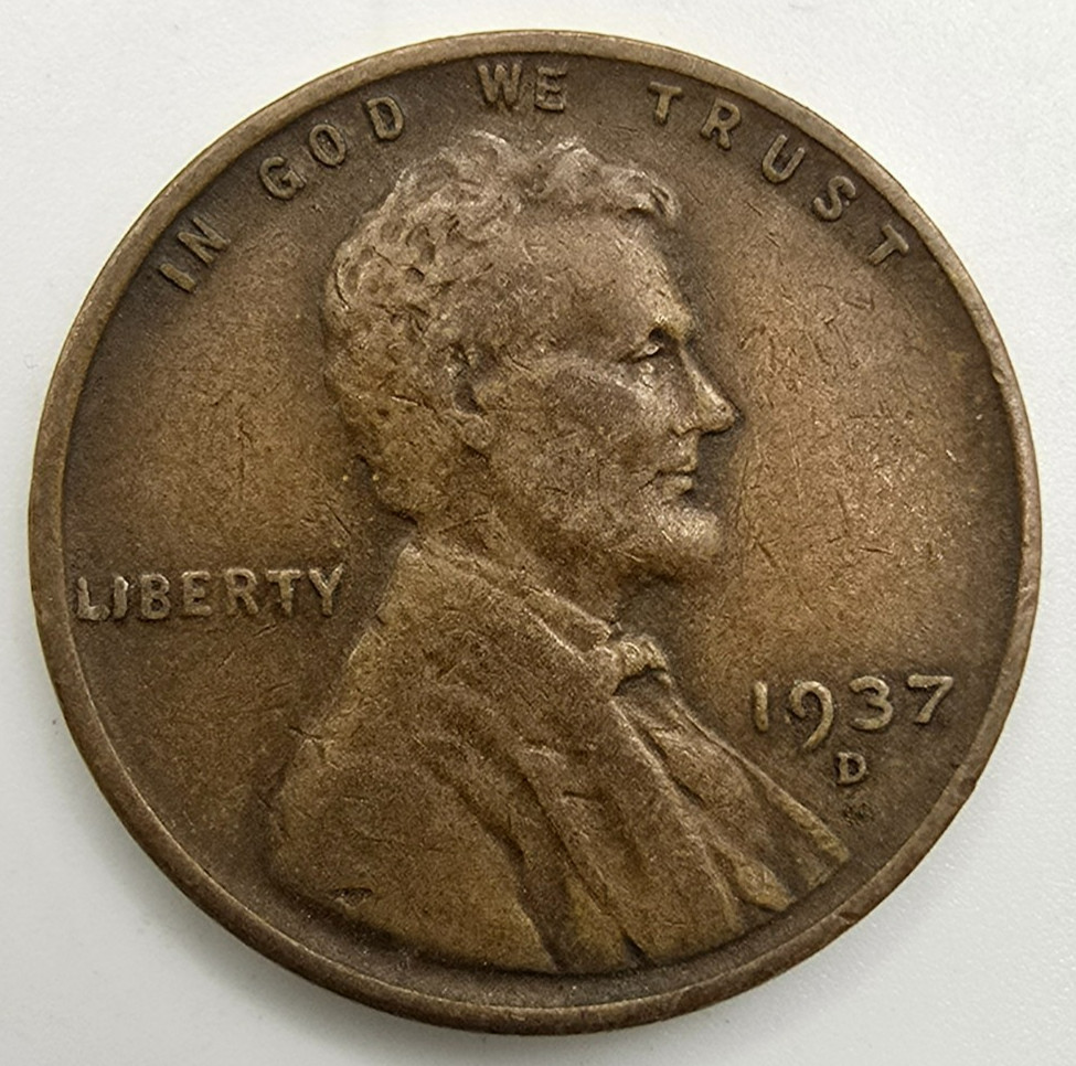 1937 D Lincoln Wheat Cent AU As Shown You Grade It! Penny Type Coin Free Ship!
