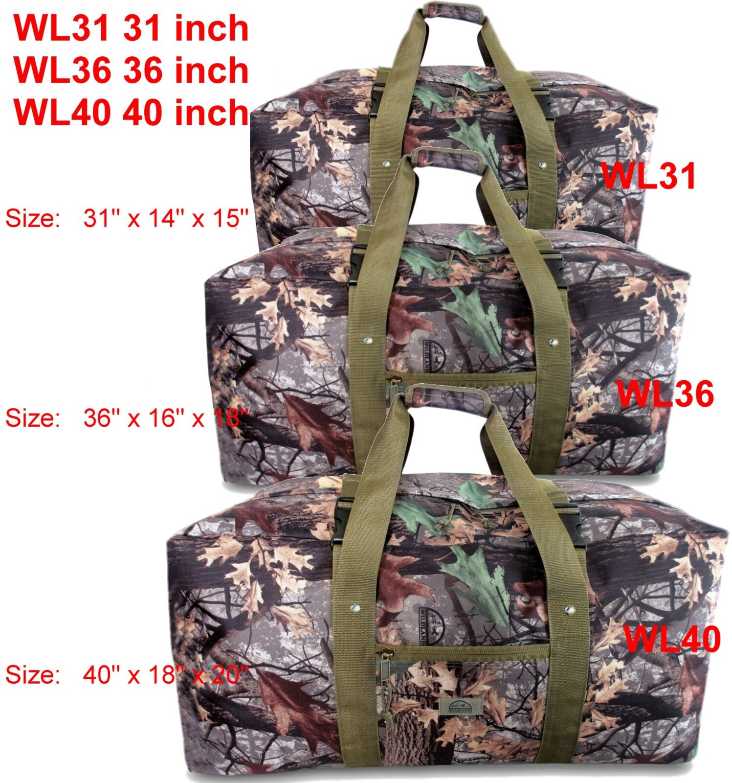 Explorer Hunting Outdoor Duffel Bag, Wildland Large 31 inch 36 inch 40 inch Big