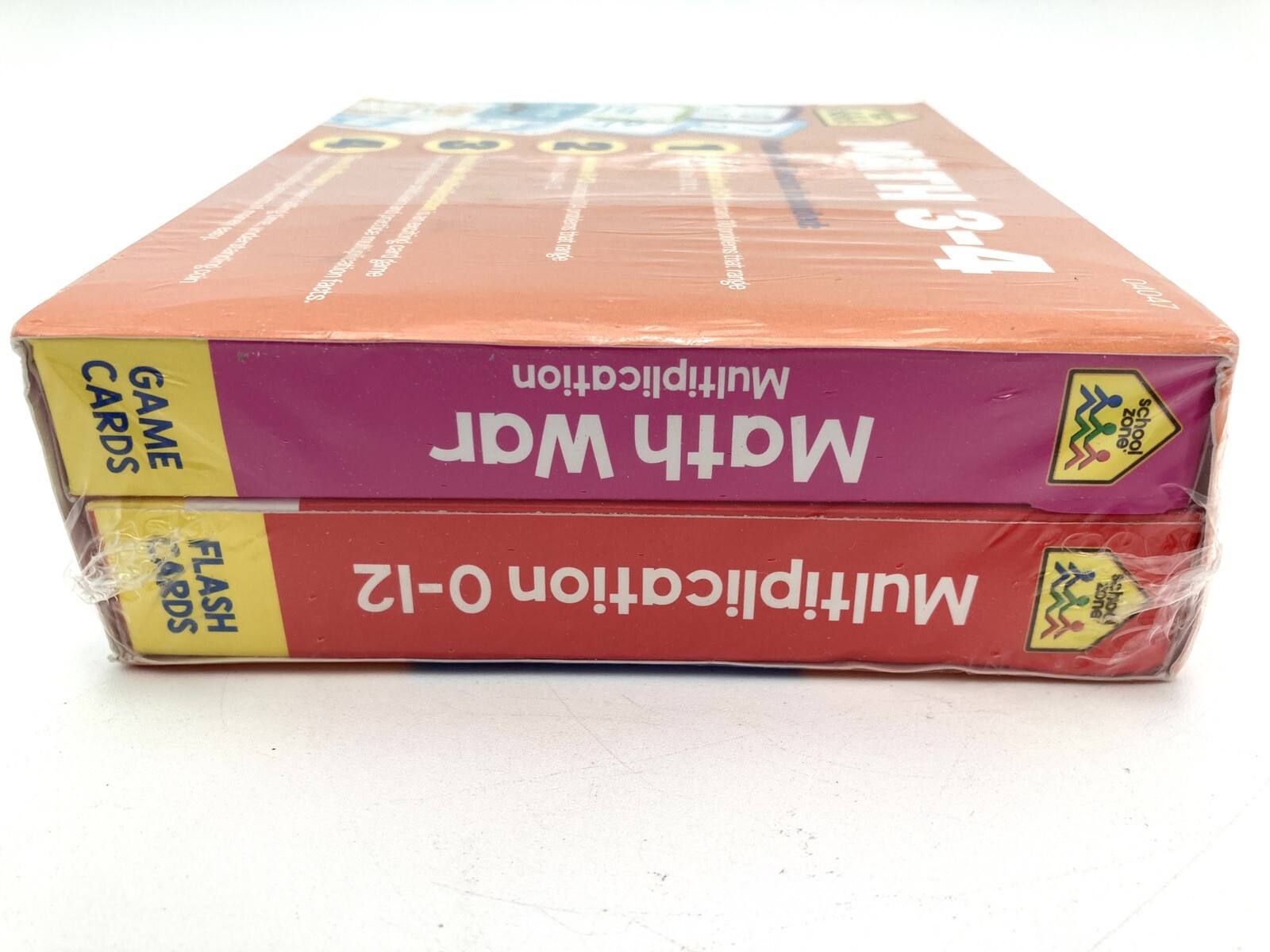 School Zone Math 3-4 Flash Card 4-Pack Ages 6 and Up Multiplication Division
